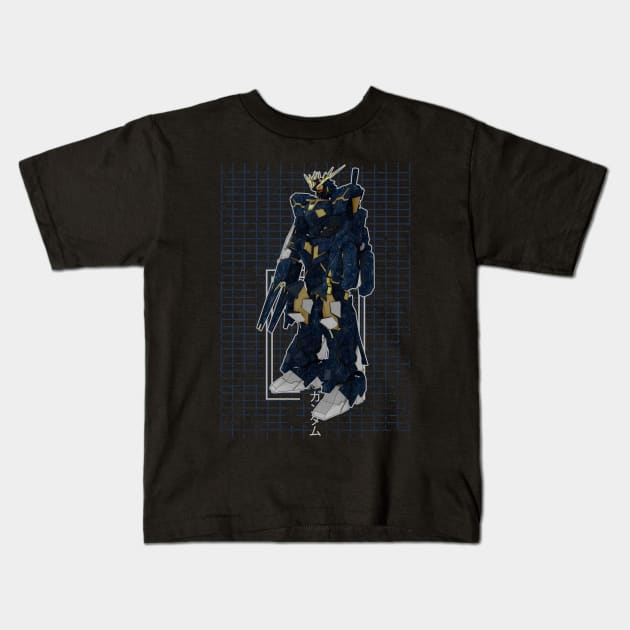 RX-0［N］ Unicorn Gundam 02 Banshee Norn Kids T-Shirt by gblackid